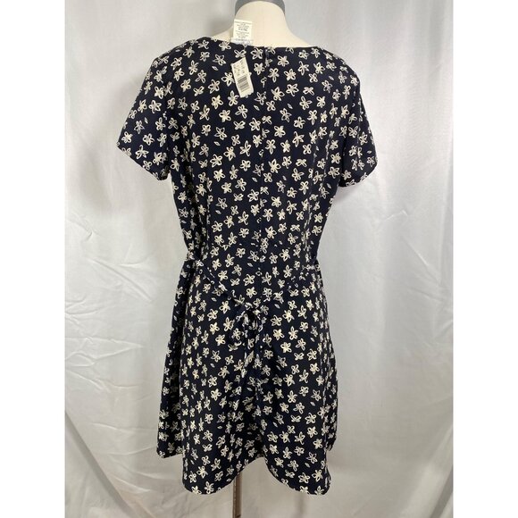 Jaclyn Smith classics dark navy blue fit & flare dress summer office. 14 - Picture 4 of 6